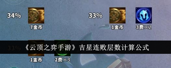 云顶之弈手游吉星连败层数计算公式：如何计算？