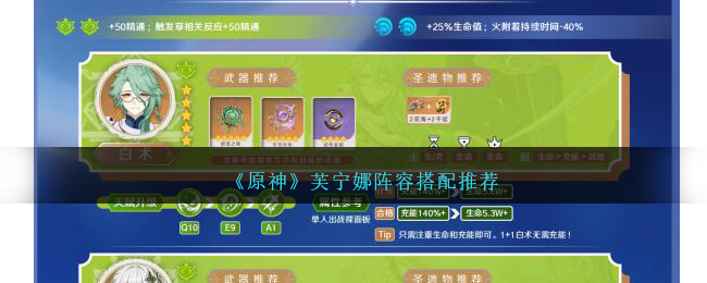《原神》芙宁娜阵容攻略，快速提升战斗实力！
