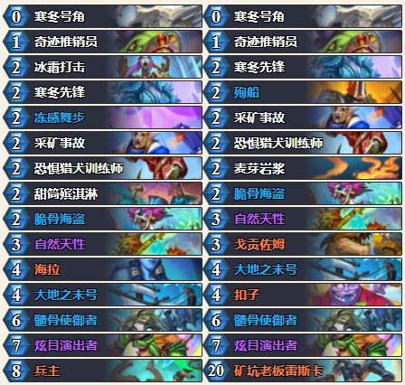 炉石传说标准快冰卡组代码分享