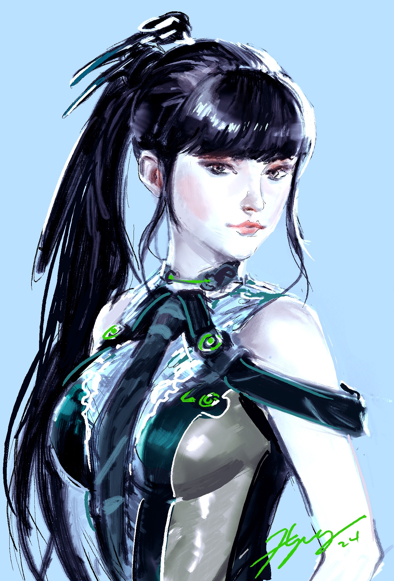 顽皮狗画师绘制了新的星刃女主图