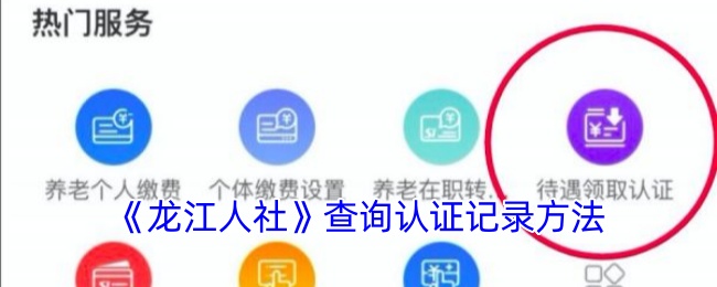 《龙江人社》记录查询认证方法