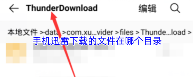 《迅雷》手机迅雷下载的文件存放在哪个文件夹？