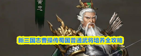 《新三国志曹操传》新三国志曹操传：蜀国武将培养完全指南